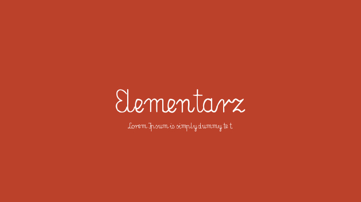 Elementarz Font