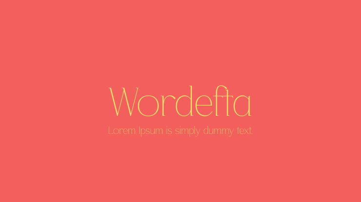 Wordefta Font