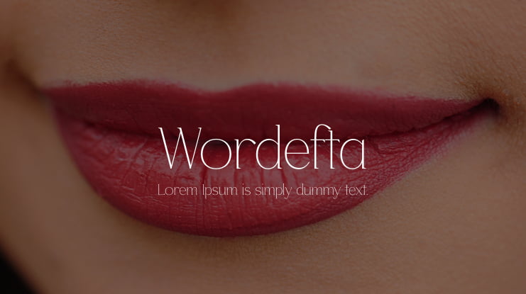 Wordefta Font