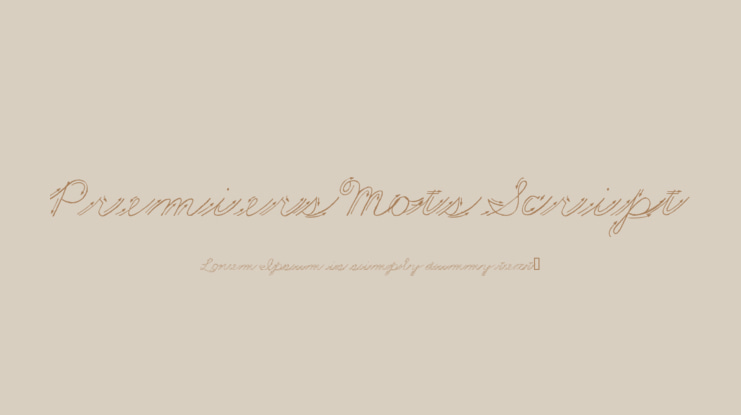 Premiers Mots Script Font
