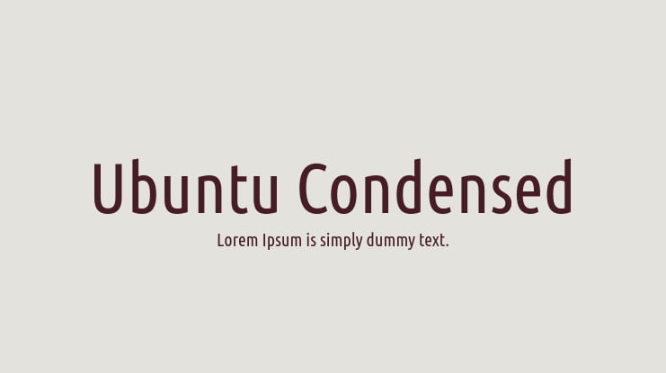 Ubuntu Condensed Font