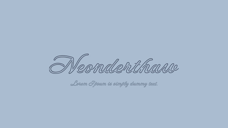 Neonderthaw Font