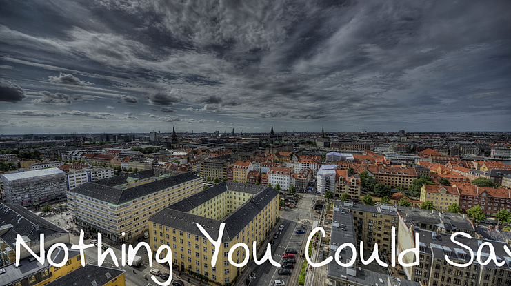 Nothing You Could Say Font