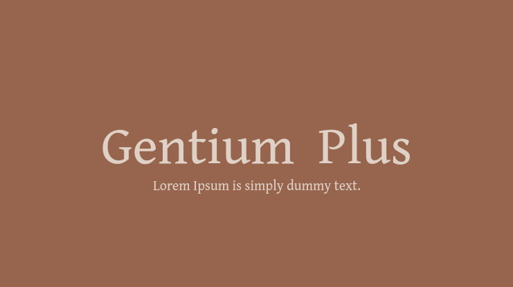 Gentium  Plus Font Family