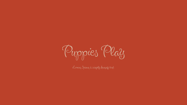Puppies Play Font