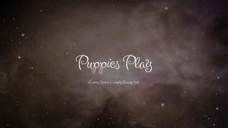 Puppies Play Font
