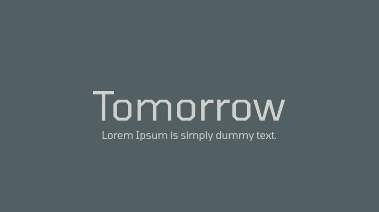 Tomorrow Font Family
