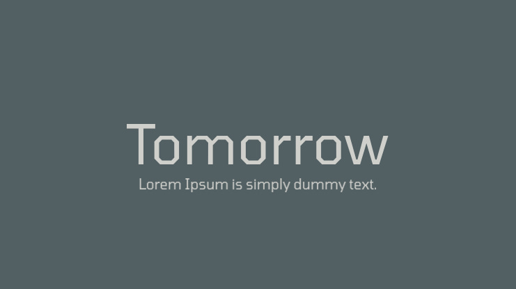 Tomorrow Font Family