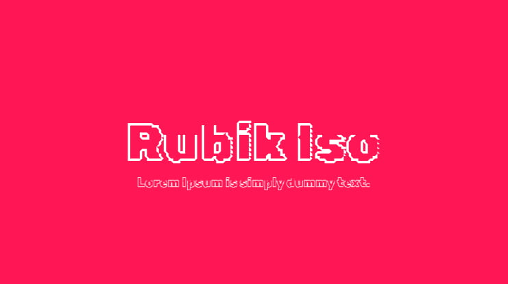 Rubik Iso Font