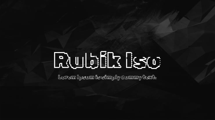 Rubik Iso Font