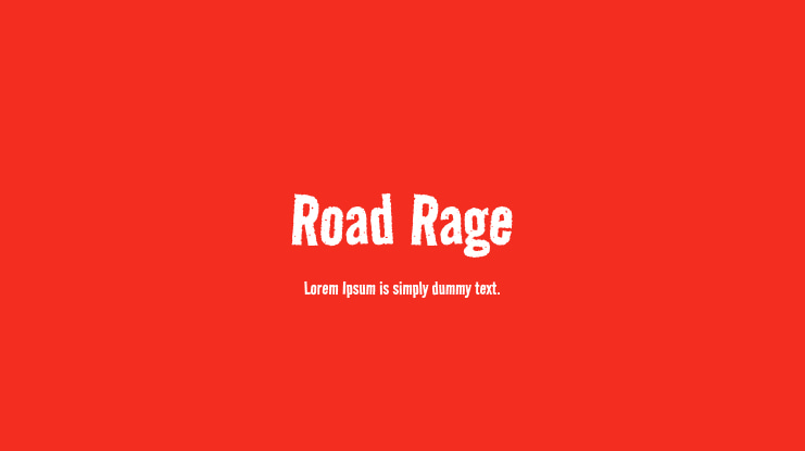 Road Rage Font