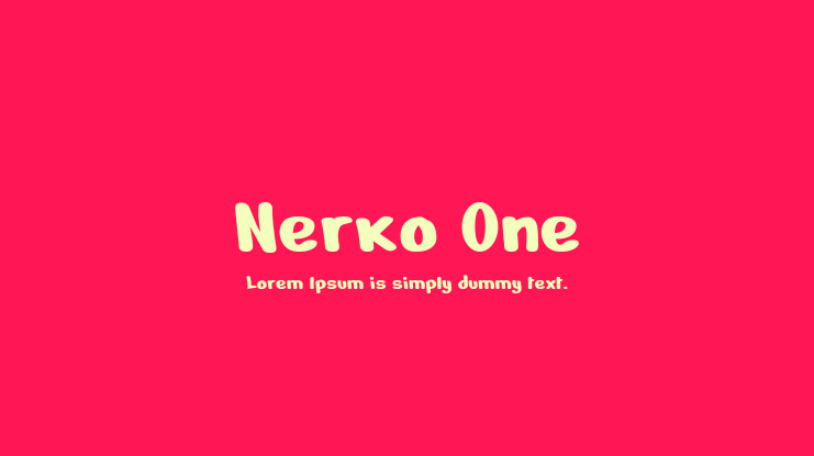 Nerko One Font