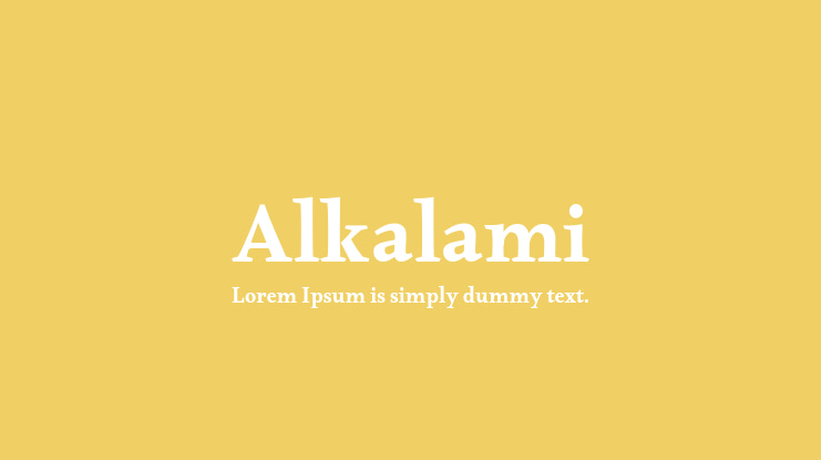 Alkalami Font Family