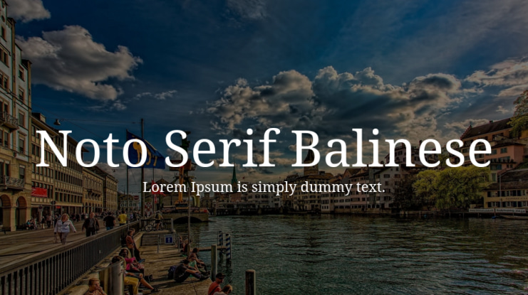 Noto Serif Balinese Font Family