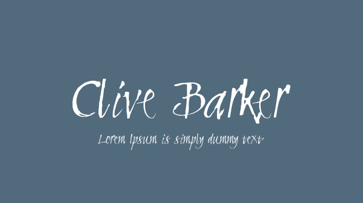 Clive Barker Font