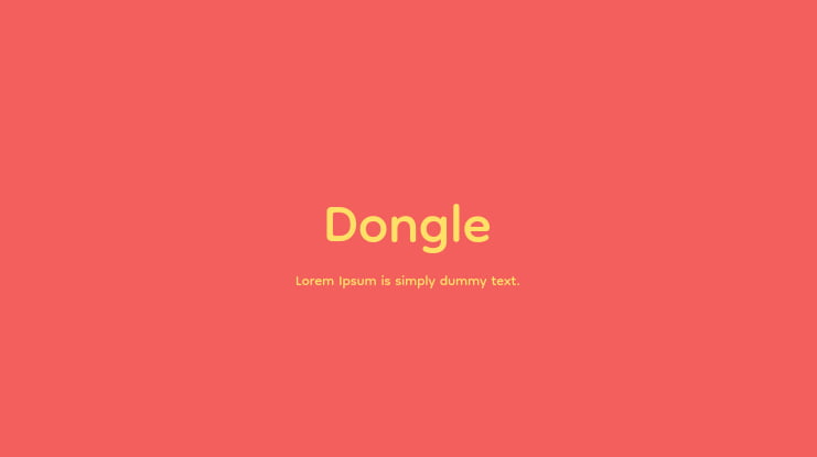 Dongle Font Family