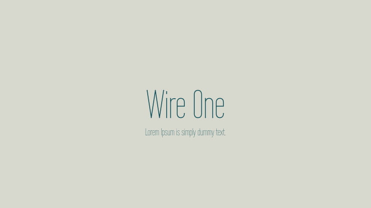 Wire One Font