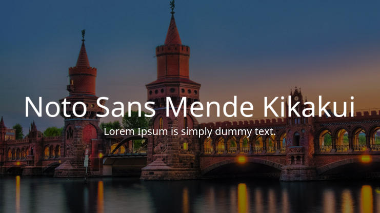 Noto Sans Mende Kikakui Font