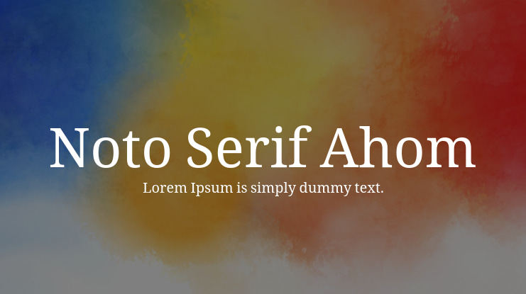 Noto Serif Ahom Font Family