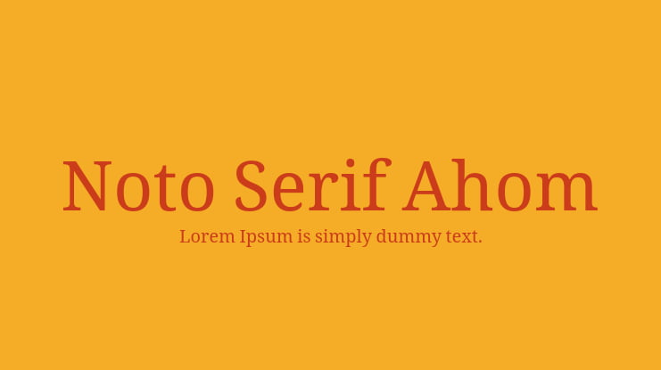 Noto Serif Ahom Font Family