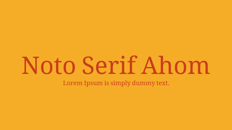 Noto Serif Ahom Font Family