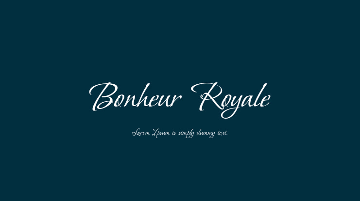Bonheur Royale Font