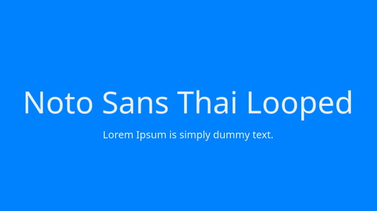 Noto Sans Thai Looped Font Family
