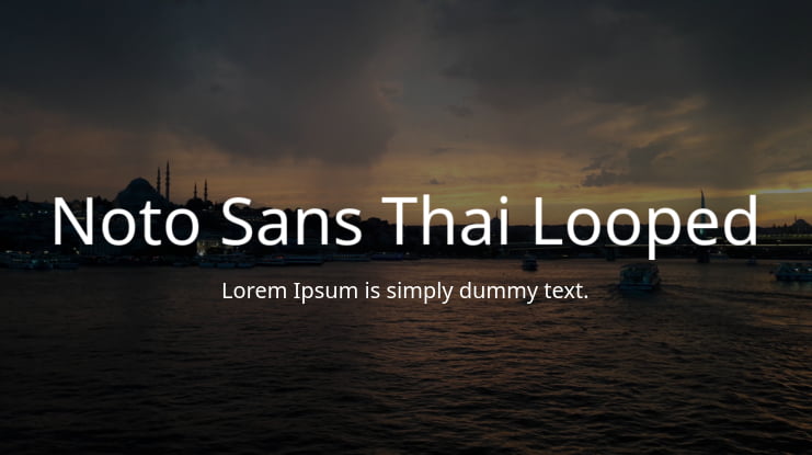 Noto Sans Thai Looped Font Family