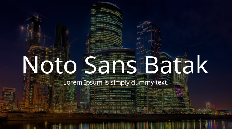 Noto Sans Batak Font