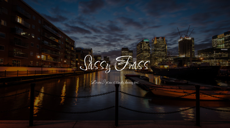 Sassy Frass Font