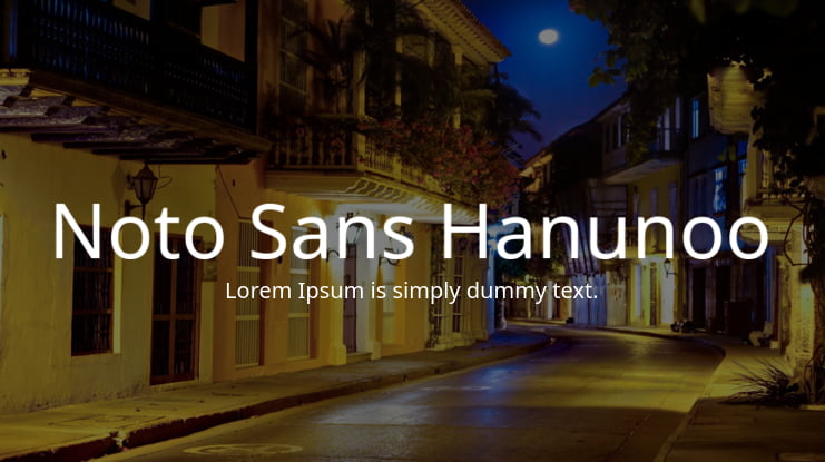 Noto Sans Hanunoo Font Family