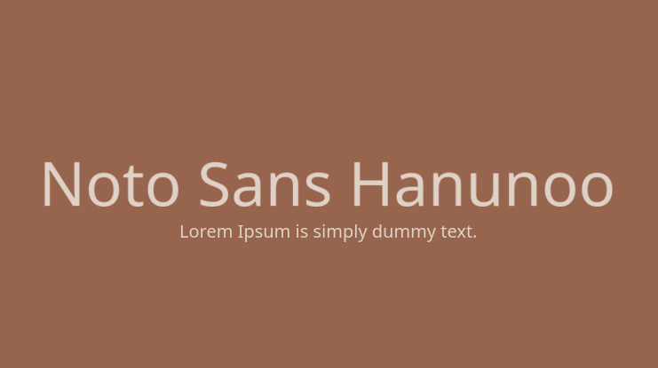 Noto Sans Hanunoo Font Family