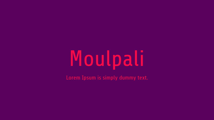 Moulpali Font