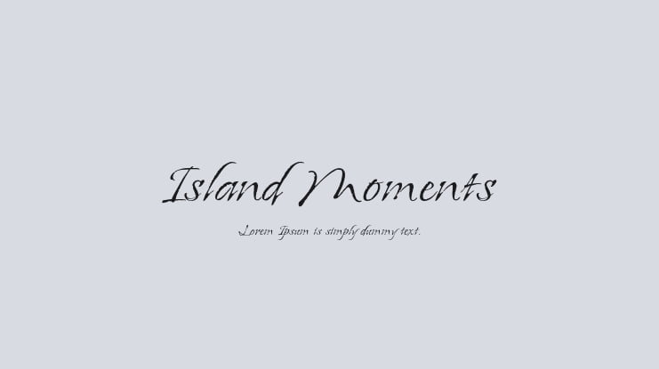 Island Moments Font