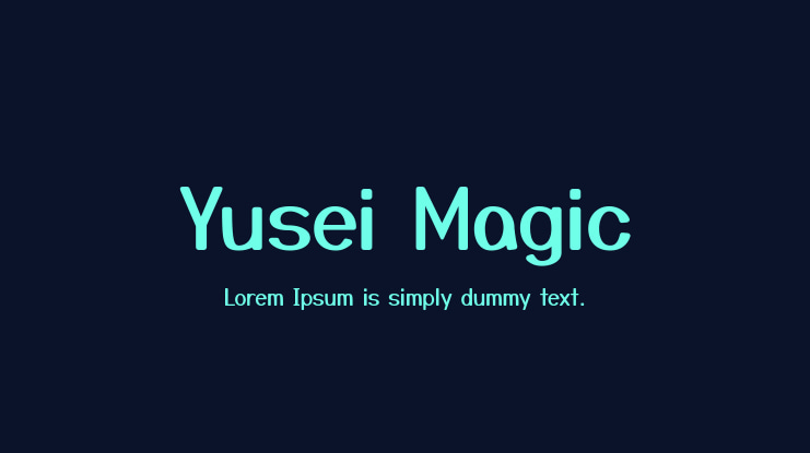 Yusei Magic Font