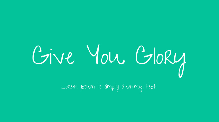 Give You Glory Font Family