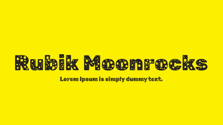 Rubik Moonrocks Font
