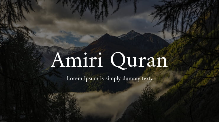 Amiri Quran Font Family
