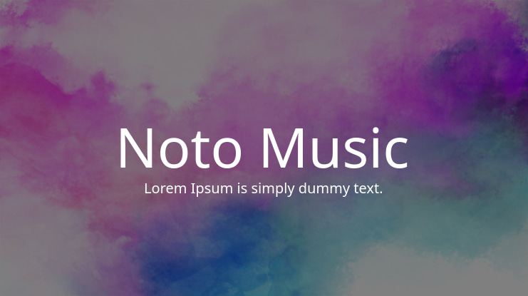 Noto Music Font Family