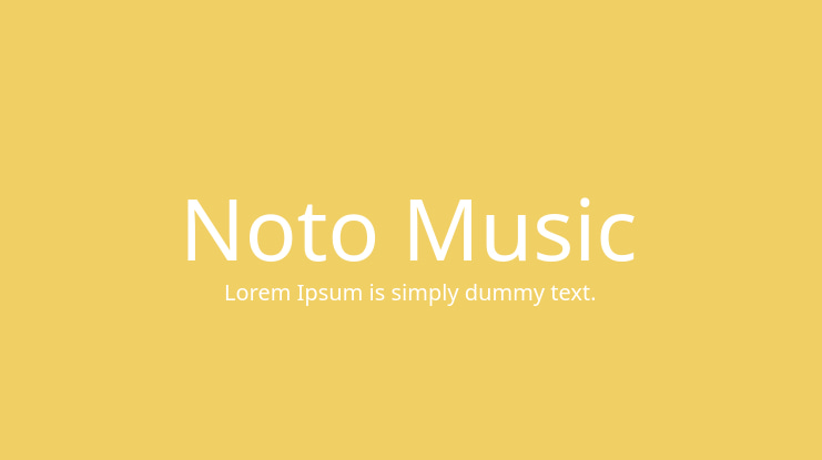 Noto Music Font Family