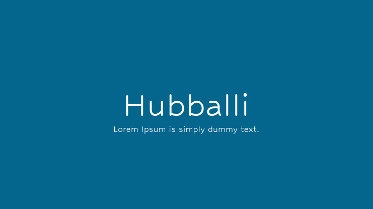 Hubballi Font