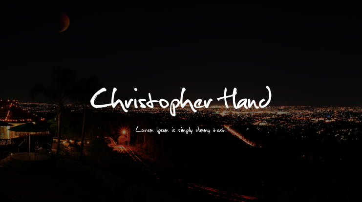 Christopher Hand Font