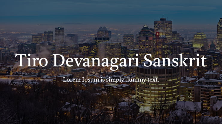 Tiro Devanagari Sanskrit Font Family