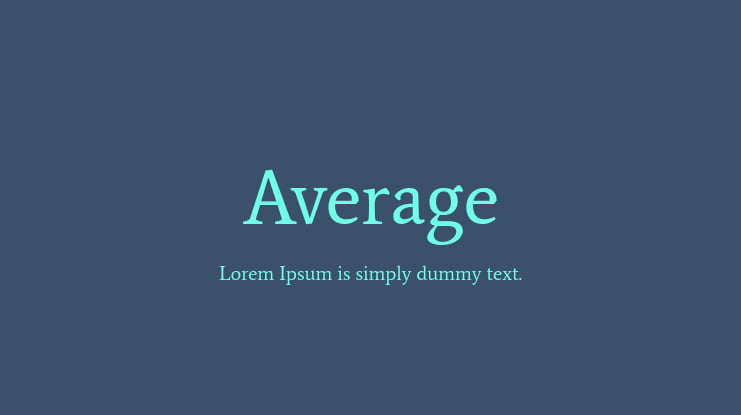 Average Font
