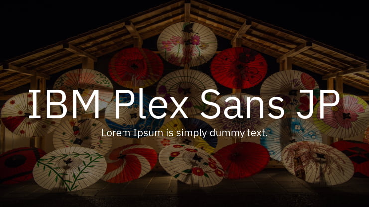 IBM Plex Sans JP Font Family