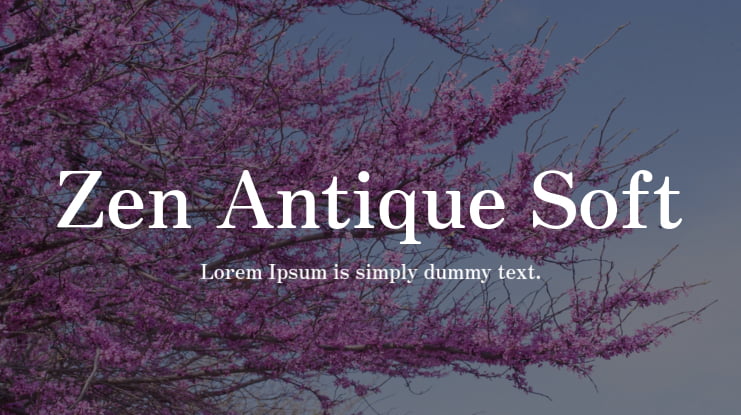 Zen Antique Soft Font