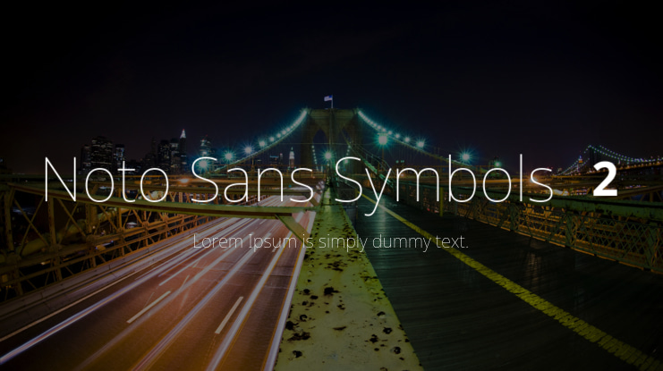 Noto Sans Symbols 2 Font Family
