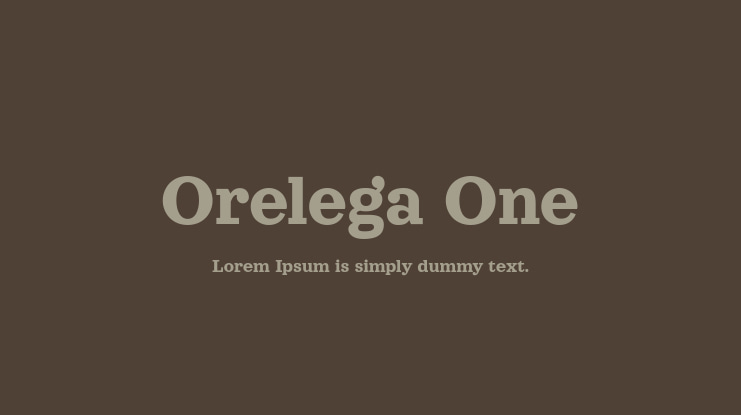 Orelega One Font