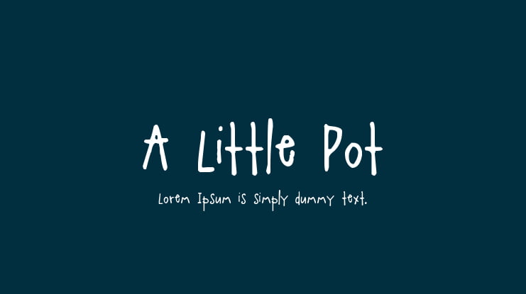 A Little Pot Font