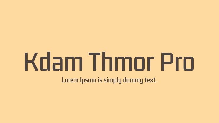 Kdam Thmor Pro Font